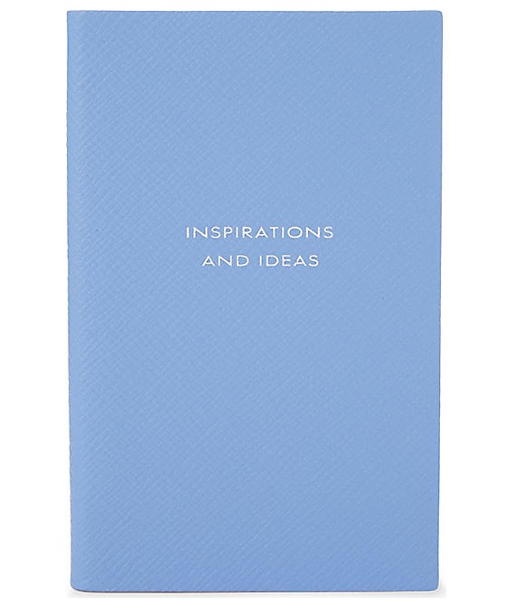 Smythson Inspirations And Ideas Panama Notebook in Nile Blue