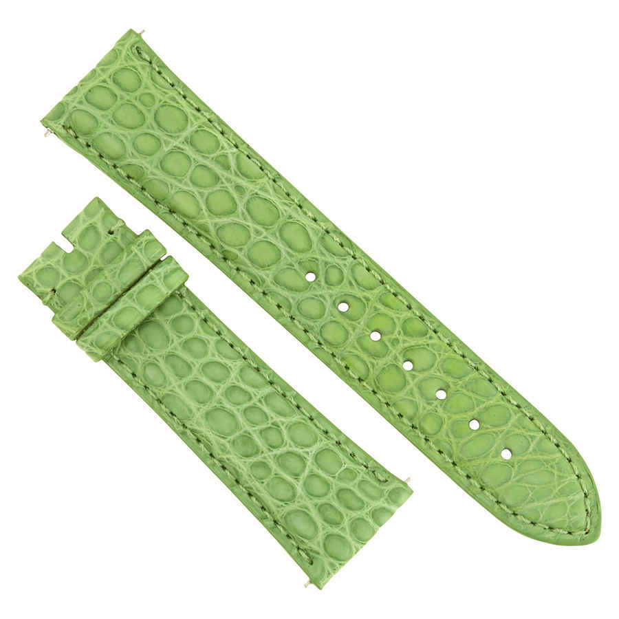 Hadley Roma 21 Mm Matte Lime Green Alligator Leather Strap