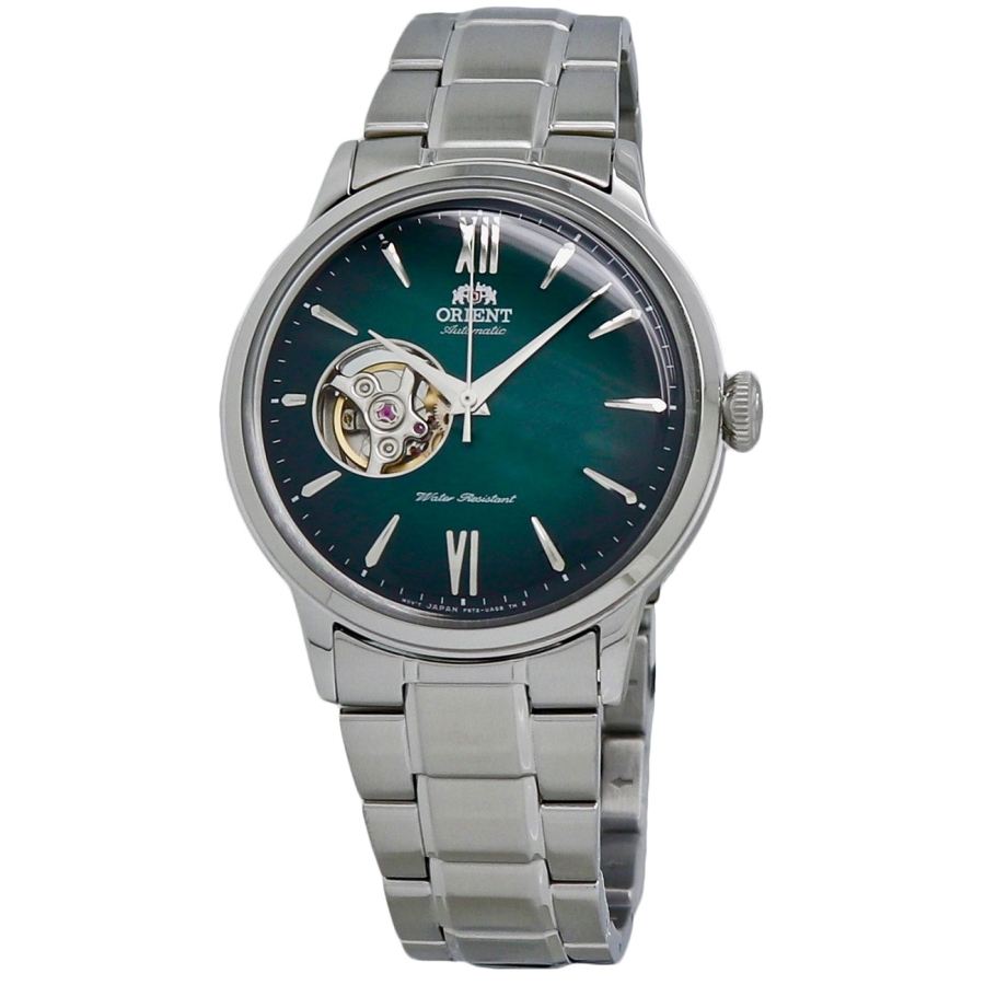 Orient Helios Automatic Green Dial Mens Watch Ra-ag0026e In Green,silver Tone