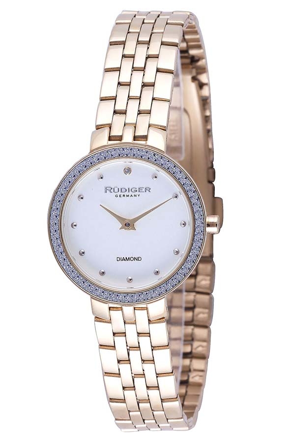 Rudiger Hesse White Dial Ladies Watch R3300-09-001 In Gold Tone / White