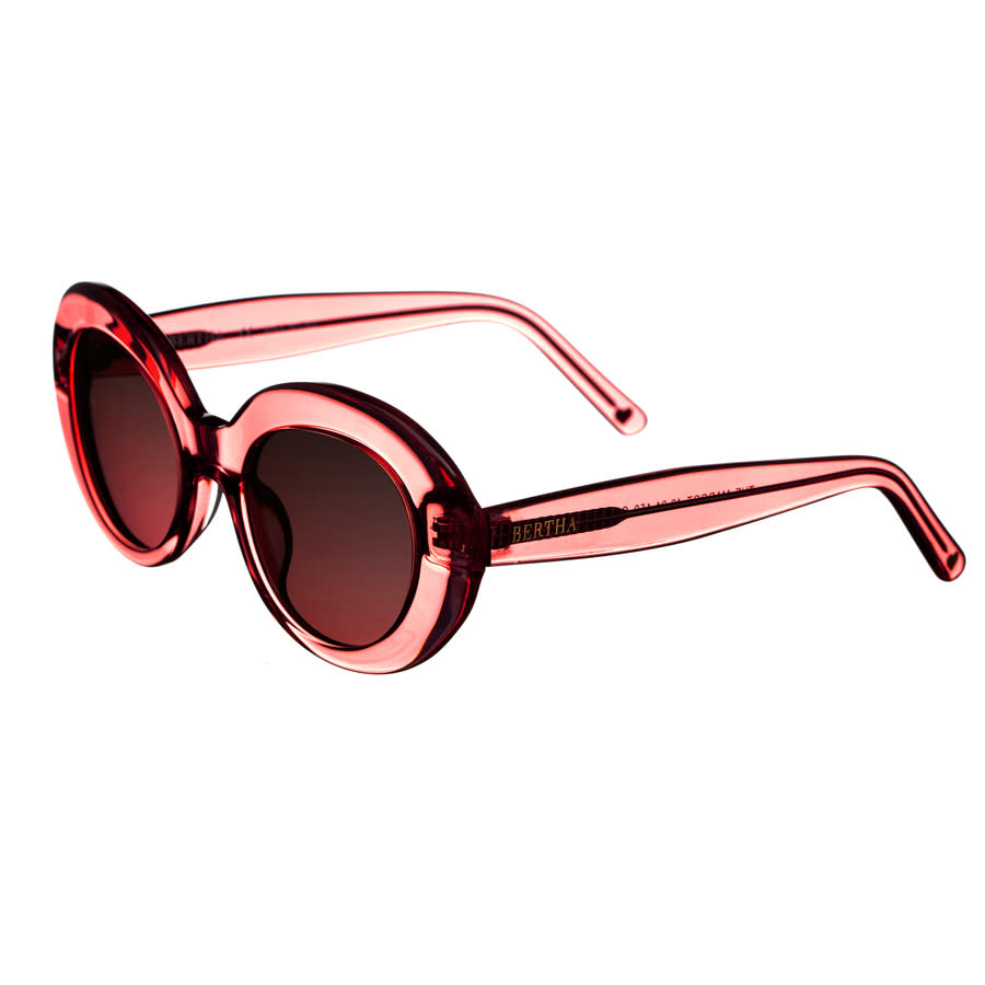 Bertha Ladies Red Oval Sunglasses Brsit102-3 In Red