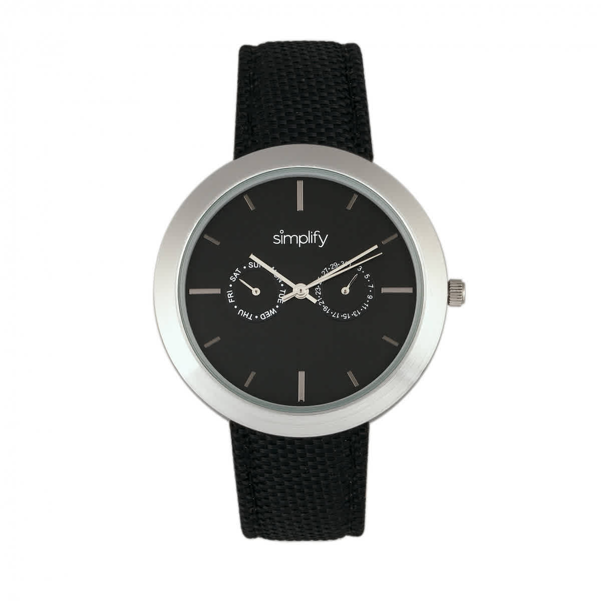 SIMPLIFY SIMPLIFY THE 6100 BLACK DIAL BLACK POLYURETHANE WATCH SIM6101