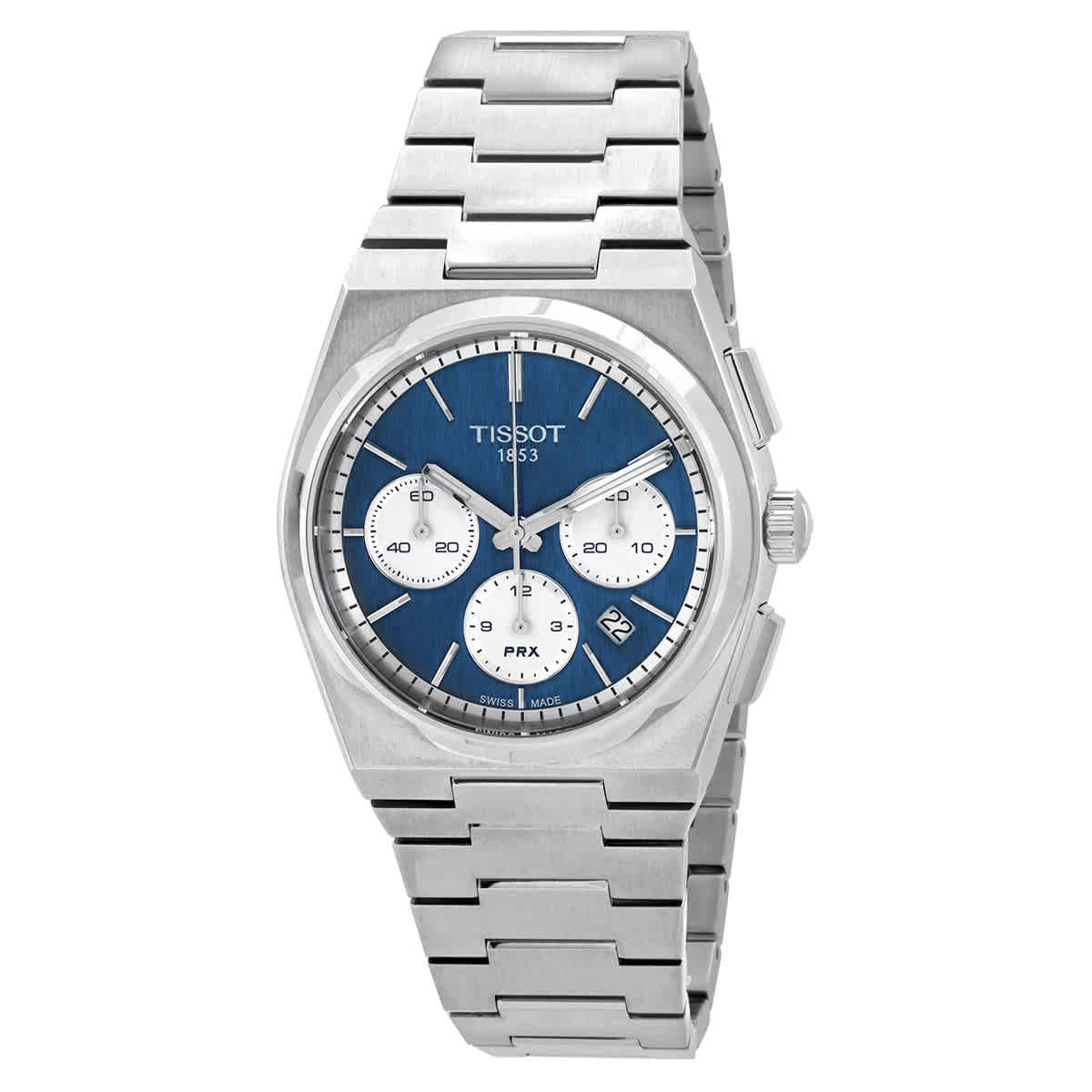 Tissot Prx Chronograph, 42mm In Blue