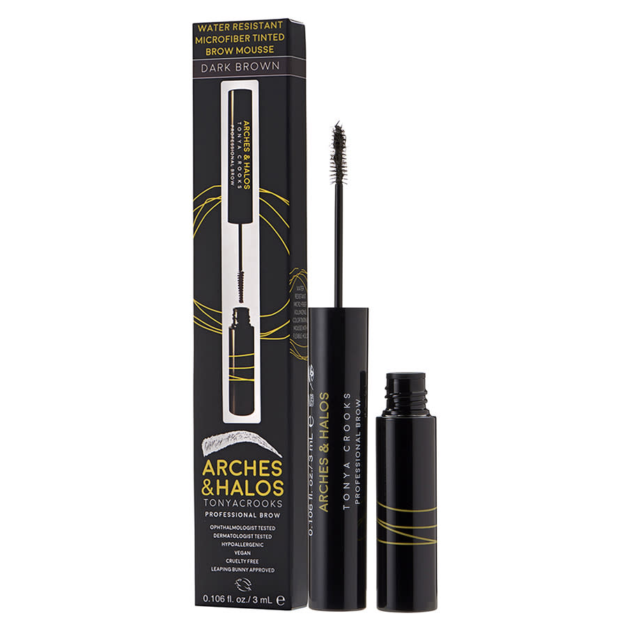 Arches & Halos Ladies Microfiber Tinted Brow Mousse 0.106 oz Dark Brown Makeup 818881021072