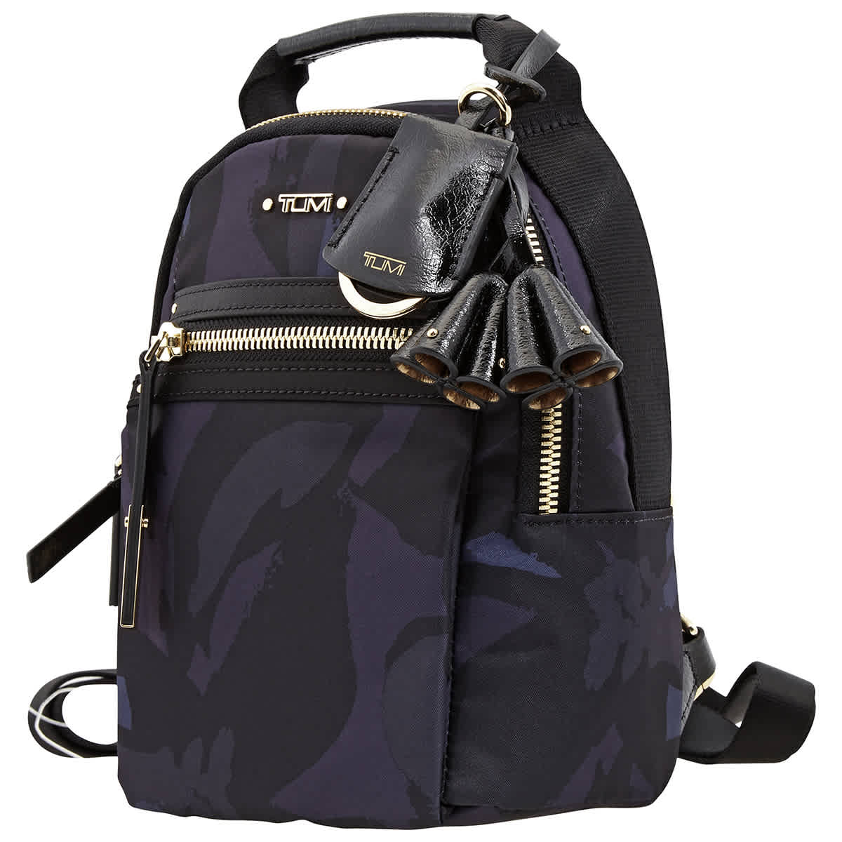 Tumi Serra Mini Nylon Backpack-lily Indigo In Blue,gold Tone  display picture 3