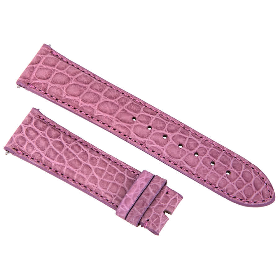 Hadley Roma 20 Mm Matte Mauve Alligator Leather Strap In Purple