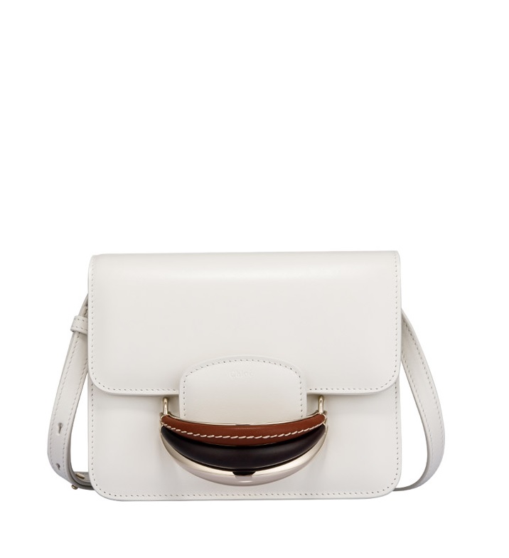 Chloé Chloe Ladies White Kattie Leather Crossbody Bag