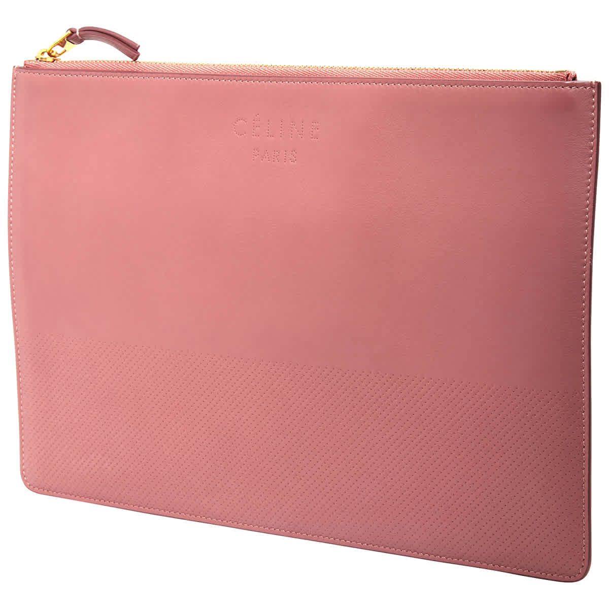 Celine Dusty Pink Perforated Clutch Bag