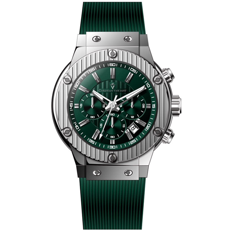 CHRISTIAN VAN SANT CHRISTIAN VAN SANT MONARCHY CHRONOGRAPH QUARTZ GREEN DIAL MEN'S WATCH CV8143