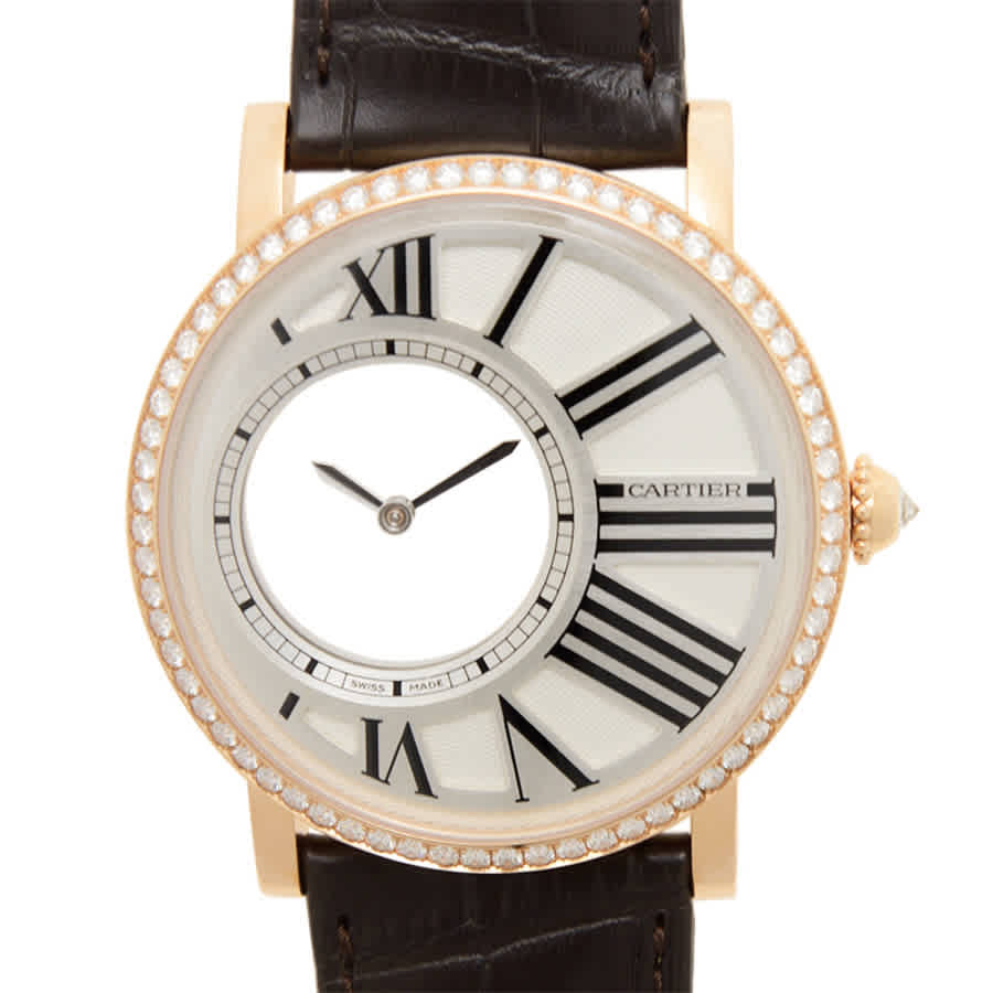 Shop Cartier Rotonde De  Diamond White Dial Watch Hpi00635 In Brown / Gold / Gold Tone / Rose / Rose Gold / Rose Gold Tone / White