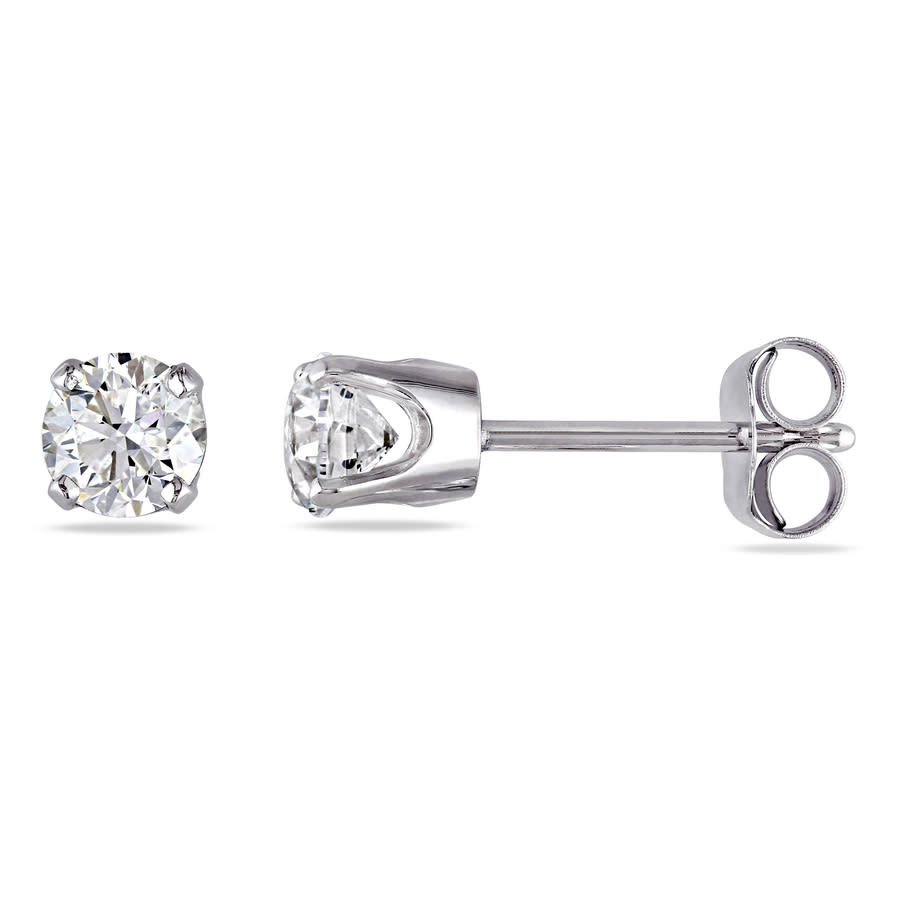 Amour 1/2 Ct Tw Diamond Stud Earrings In 14k White Gold
