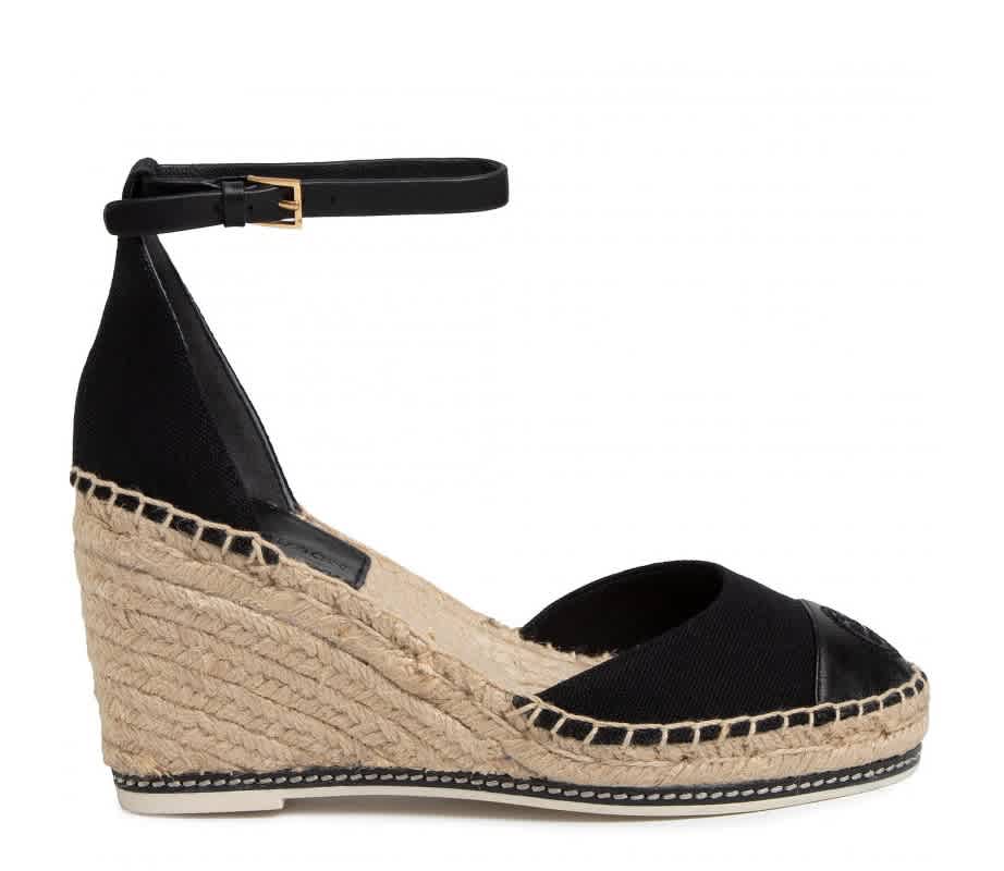 TORY BURCH LADIES COLORBLOCK 85 MM WEDGE ESPADRILLES