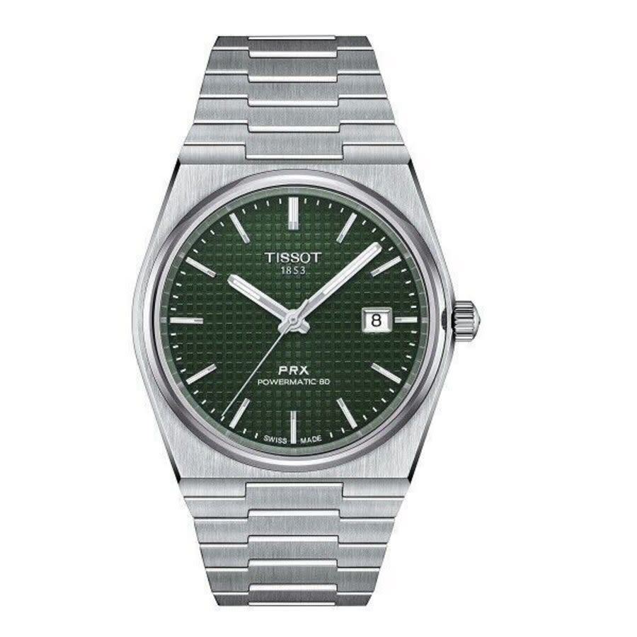 Tissot T137.410.11.051.00 Prx Stainless Steel Quartz Watch In Green