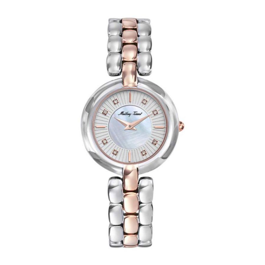 Mathey-tissot Farah Quartz Silver Dial Ladies Watch D956bi In Two Tone  / Gold Tone / Mother Of Pearl / Rose / Rose Gold Tone / Silver