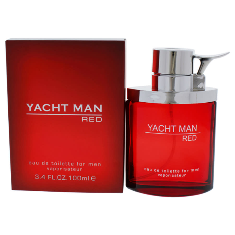 Myrurgia Yacht Man Red /  Edt Spray 3.4 oz (100 Ml) (m) In Red,silver Tone