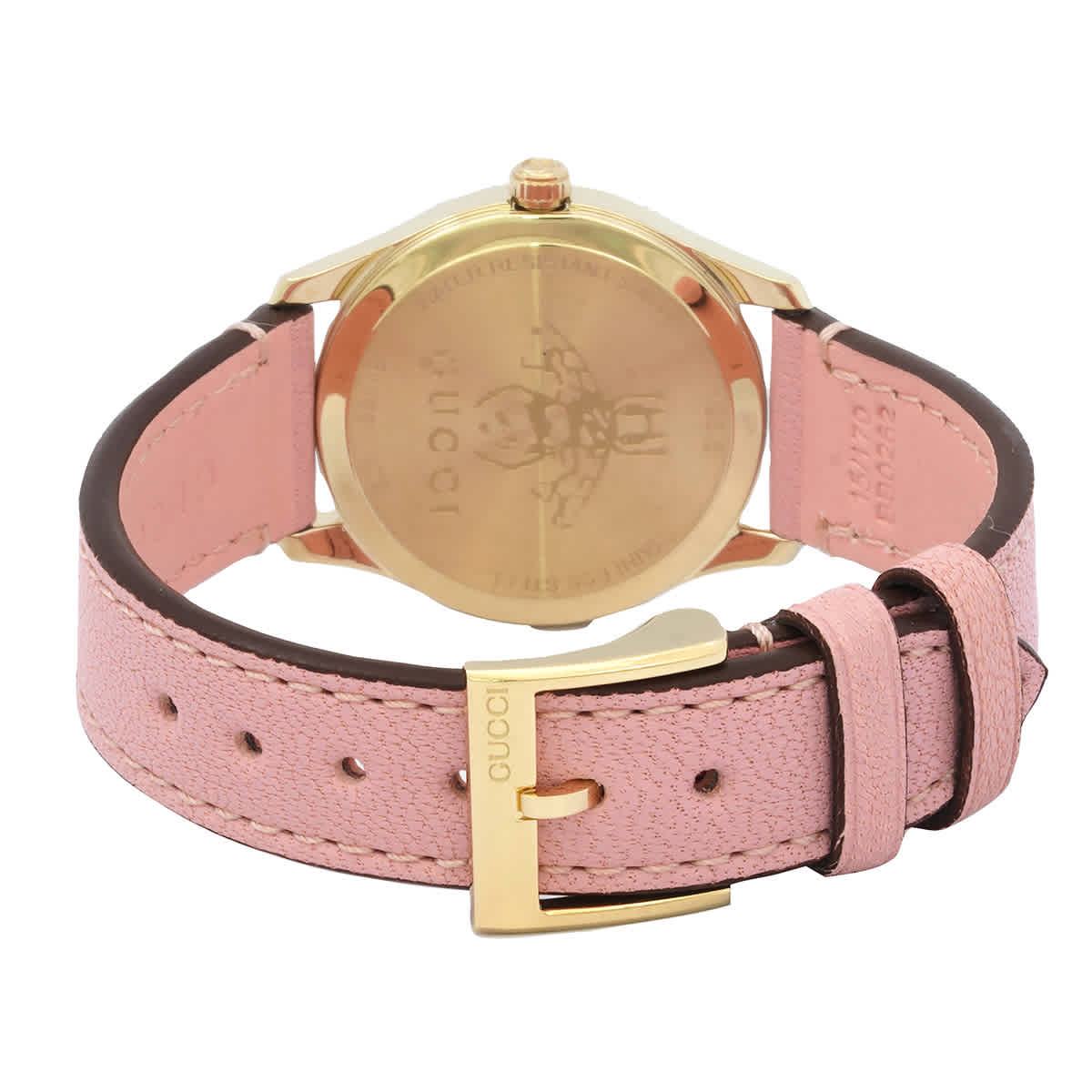 Shop Gucci G-timeless Quartz Ladies Watch Ya1265041 In Gold / Gold Tone / Pink / Yellow