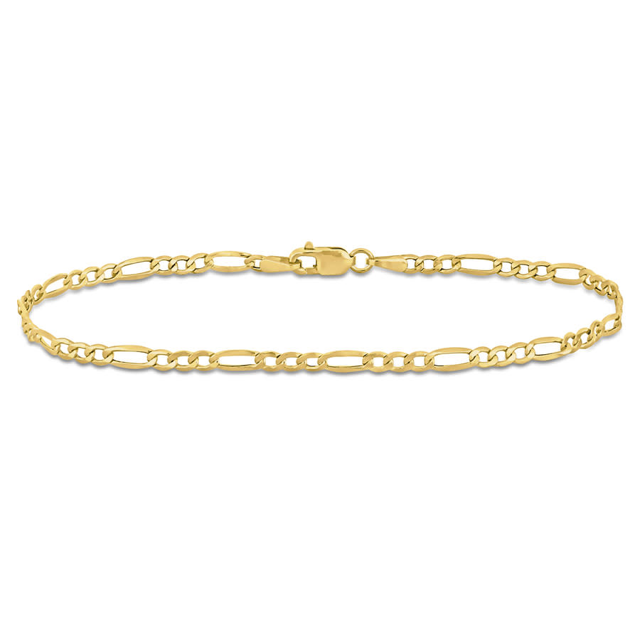 Amour 2.5mm Figaro Bracelet In 10k Yellow Gold