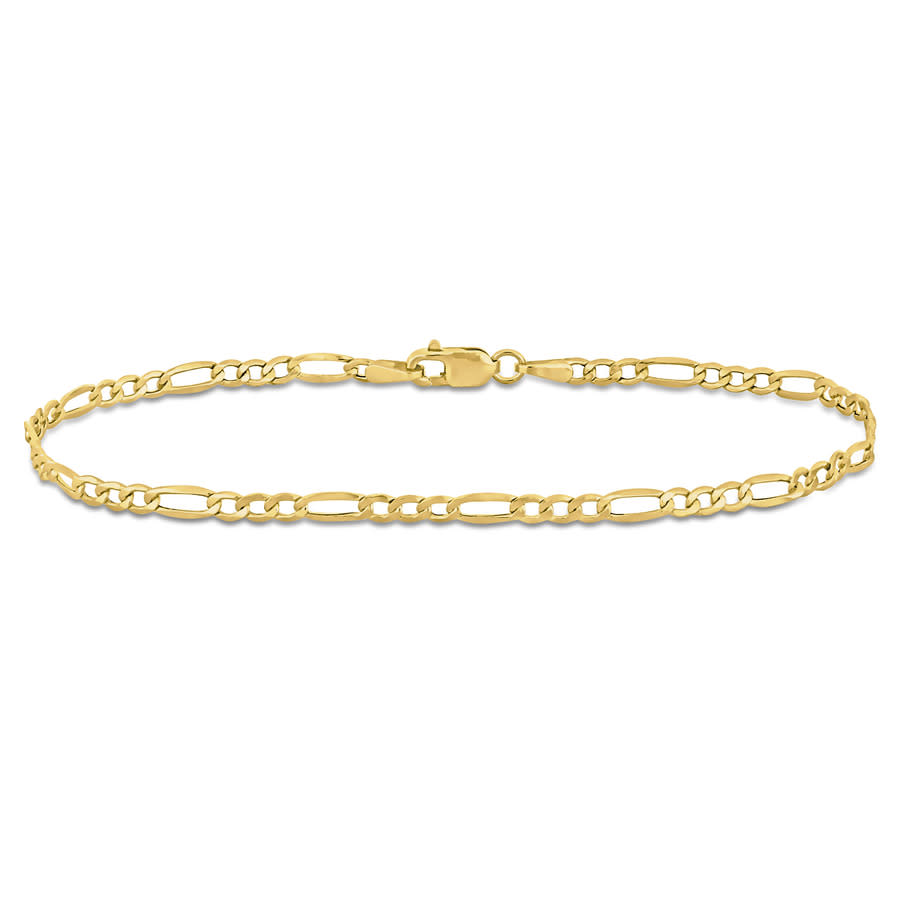 Amour 2.5mm Figaro Bracelet In 10k Yellow Gold
