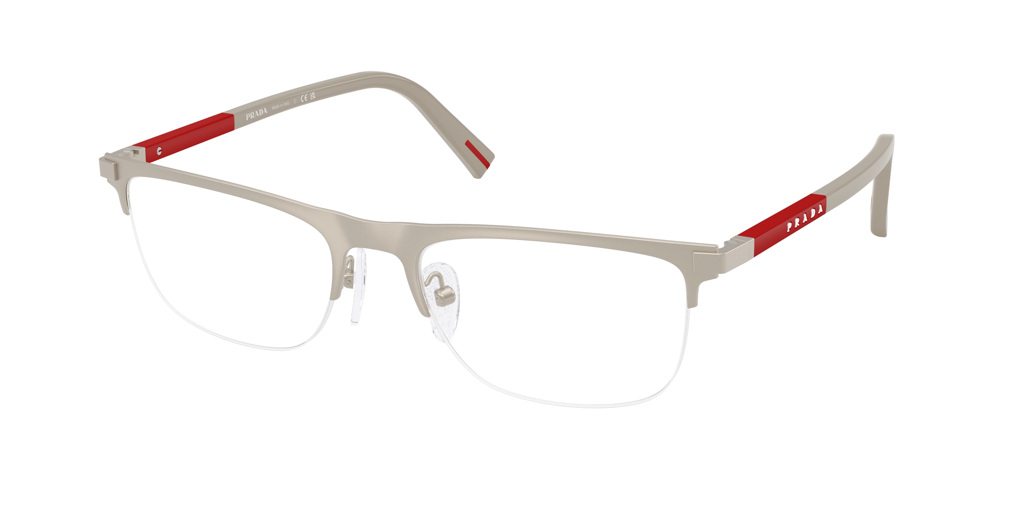 Prada Linea Rossa Demo Rectangular Mens Eyeglasses PS 50RV 18X1O1 55