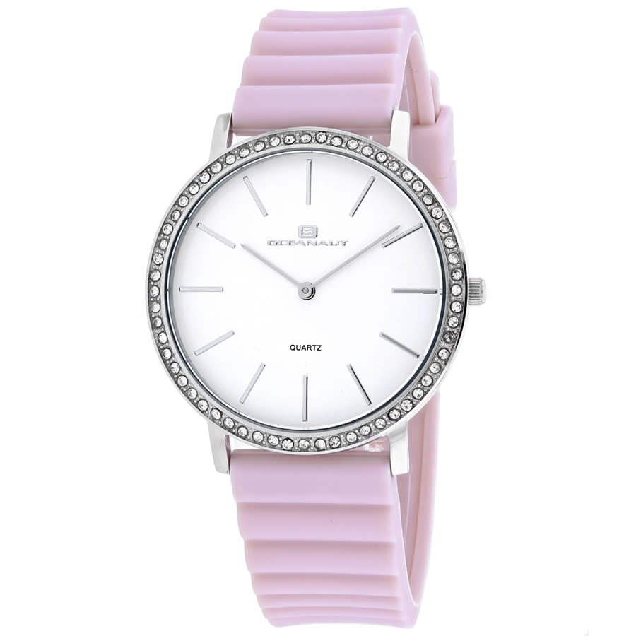 Shop Oceanaut Ripple Quartz White Dial Ladies Watch Oc0263 In Pink / White