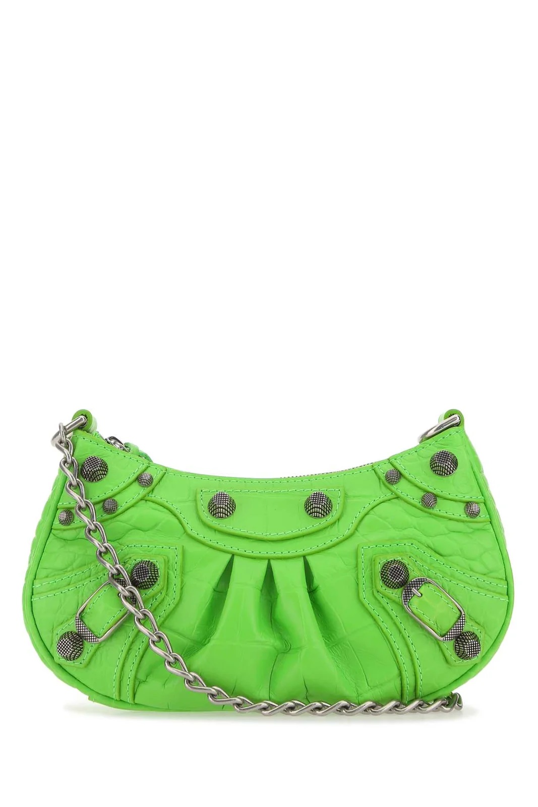 Balenciaga Le Cagole Mini Leather Purse In Acid Green 69581423EIY3817 -  Handbags - Jomashop