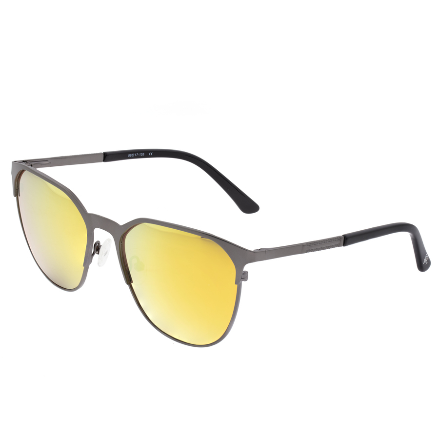 Shop Sixty One Corindi Mirror Coating Square Unisex Sunglasses S102gm In Yellow