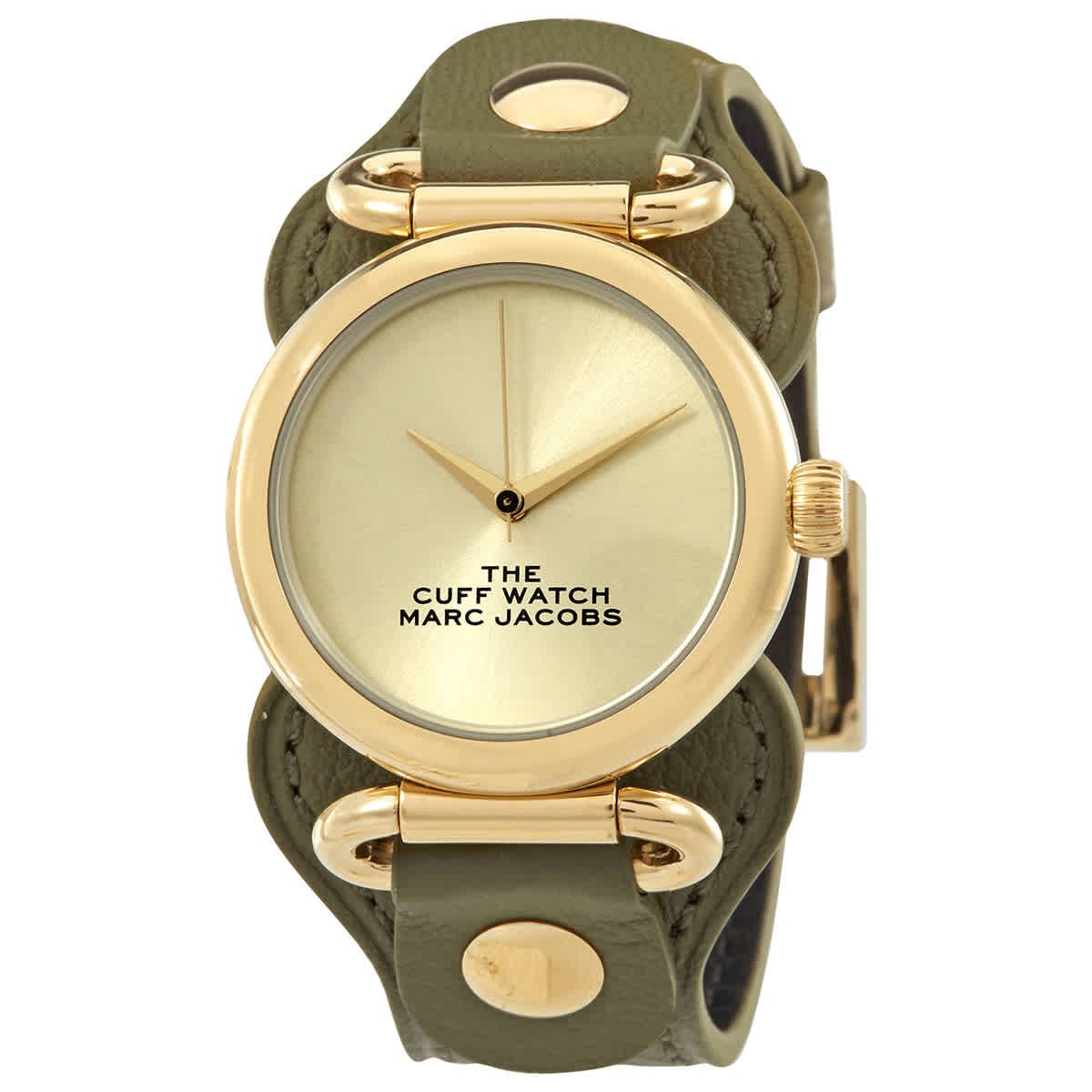 Marc Jacobs The Cuff Quartz Gold Dial Ladies Watch Mj0120179289 In Gold / Gold Tone / Green