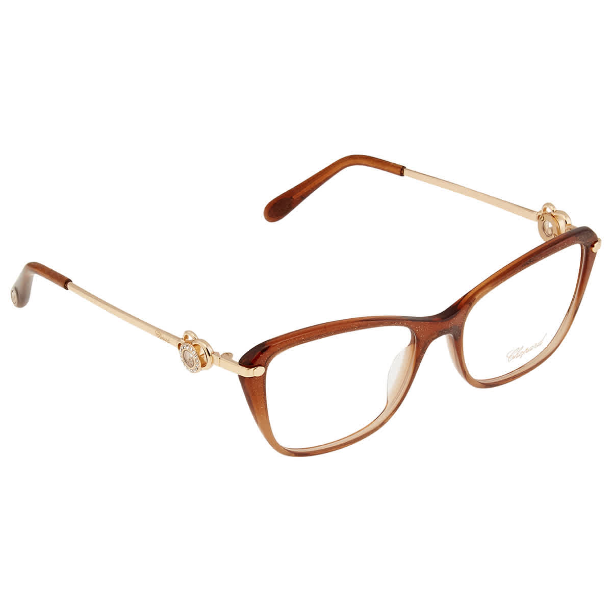 Chopard Gradient Glittery Brick Ladies Eyeglasses Ch237s Ag 53