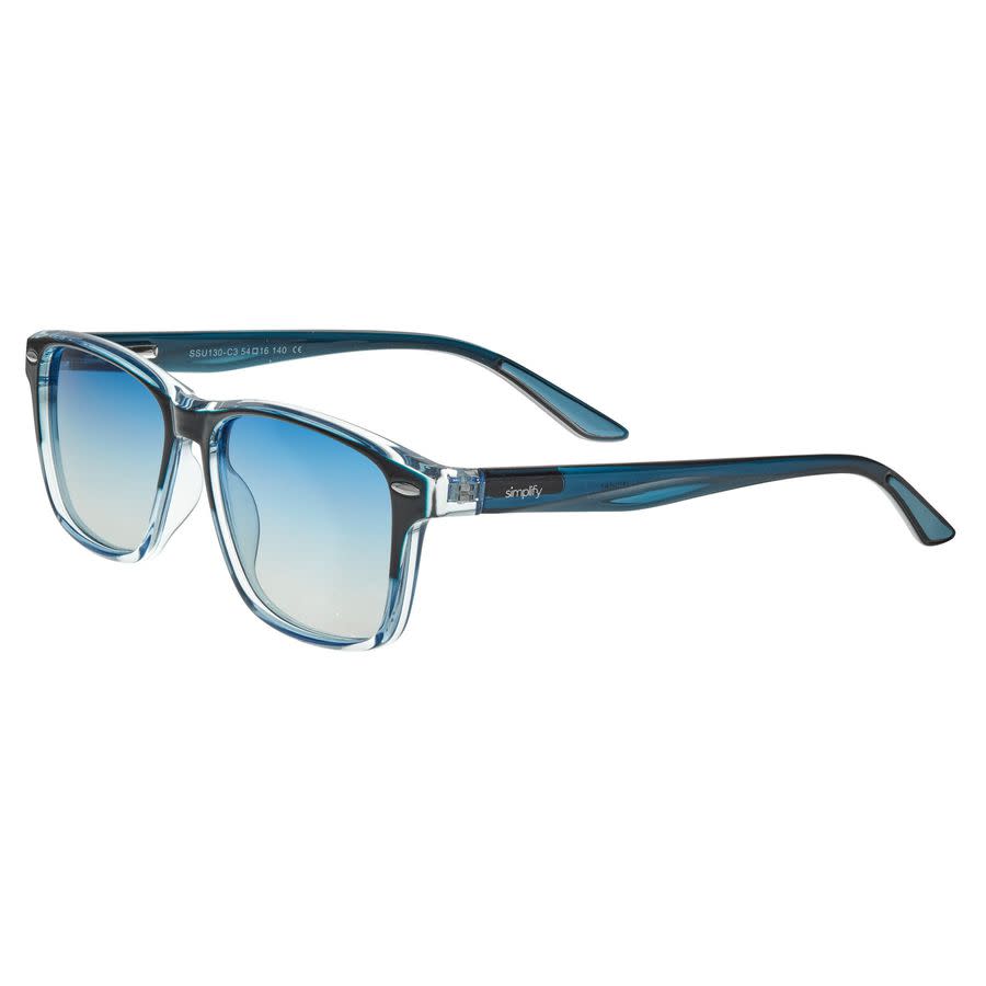 Simplify Unisex Blue Square Sunglasses Ssu130-c3 In Blue