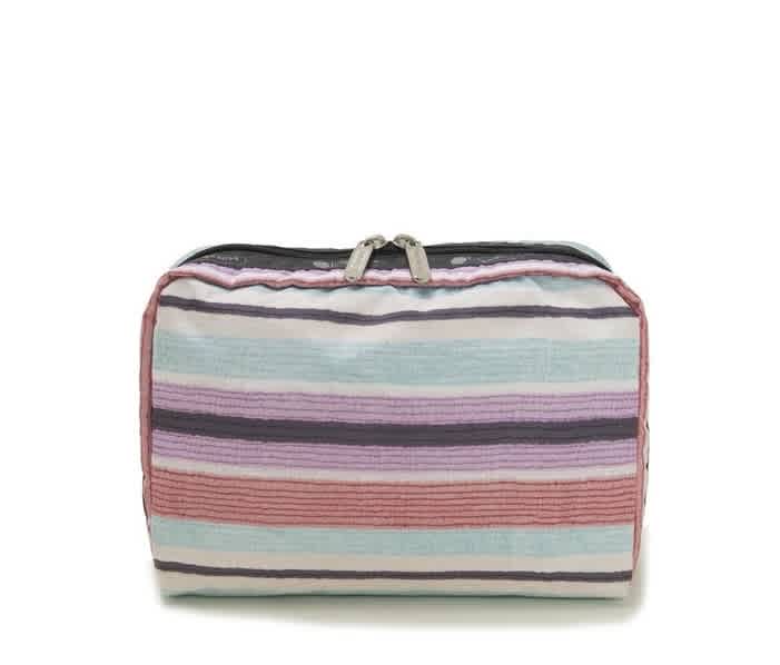 Le Sportsac Horizon Stripe Multicolor Extra Large Rectangular Cosmetic Pouch In Multicolor 1