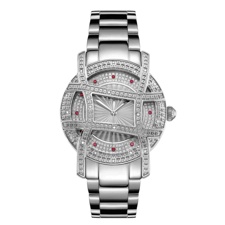 Jbw Olympia Quartz Silver Dial Ladies Watch Jb-6214-10c In Silver