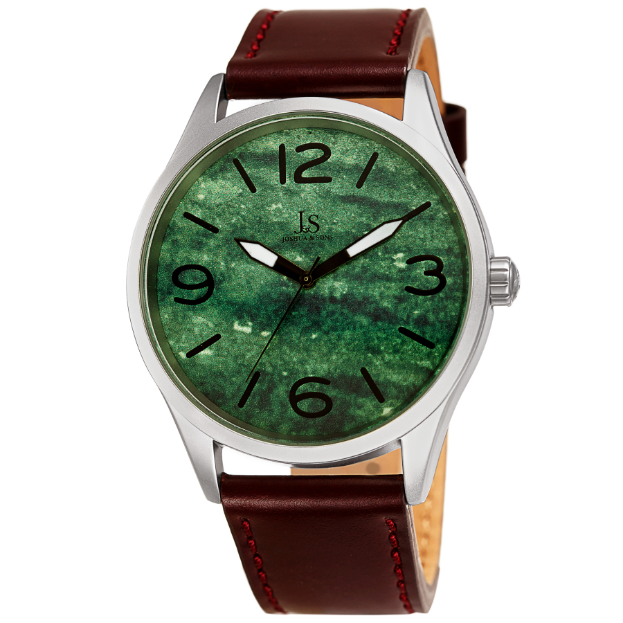 Joshua And Sons Quartz Green Dial Mens Watch Jx144gn In Black / Brown / Green