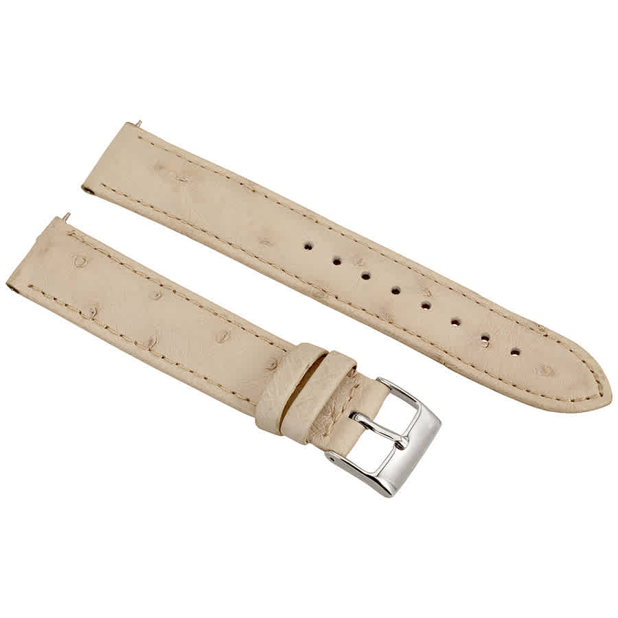 Hadley Roma Winter White Ostrich Leather Strap