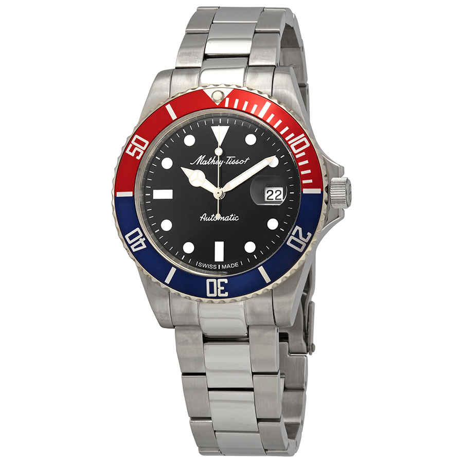 Mathey-tissot Mathey Vintage Automatic Black Dial Pepsi Bezel Mens Watch H9010atr In Red   / Black / Blue
