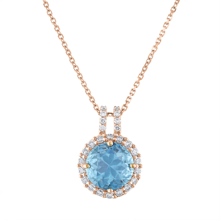 Tresorra 18k Rose Gold Diamond & Topaz Necklace In Yellow