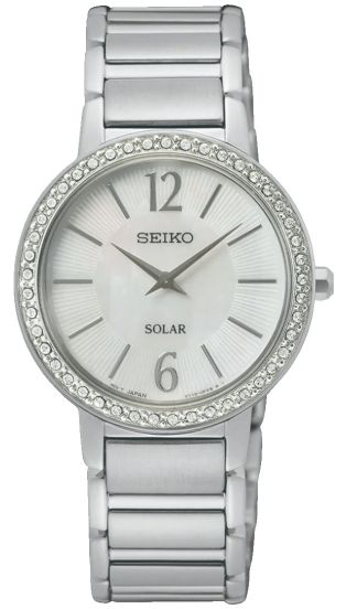 Seiko Solar Mother Of Pearl Dial Ladies Watch Sup467p1