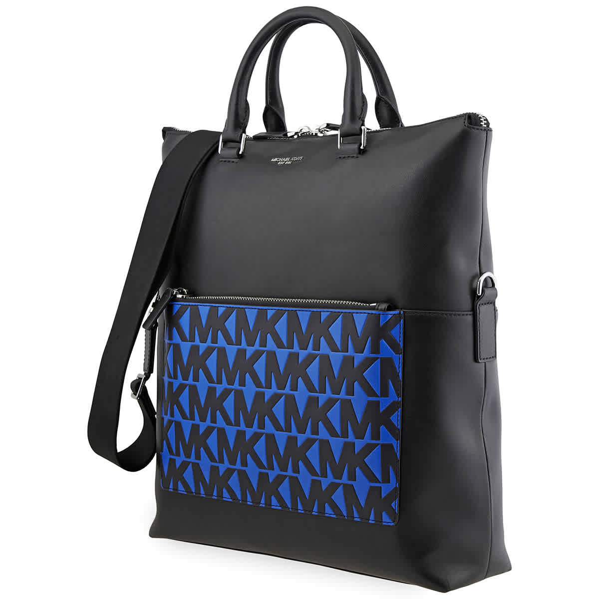 Shop Michael Kors Greyson Leather Logo Tote Bag In Multicolor