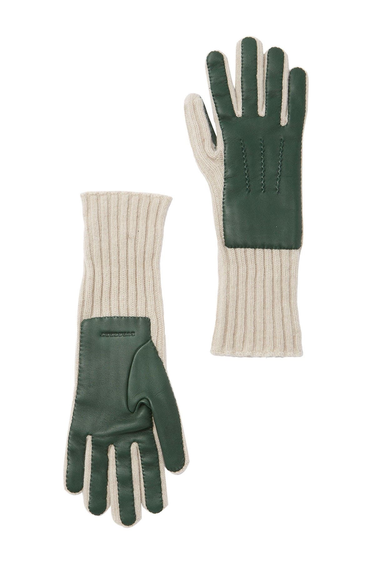 Burberry Ladies Lambskin Knit Gloves