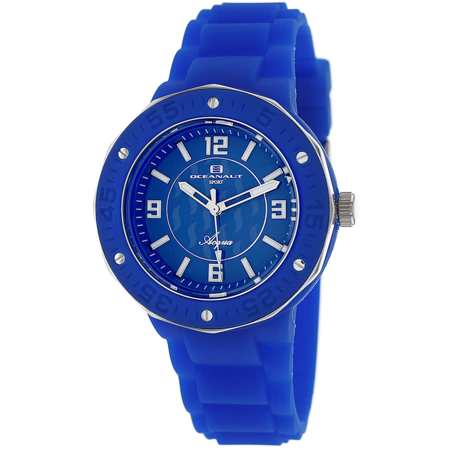 Oceanaut Acqua Blue Dial Rubber Strap Ladies Watch Oc0210