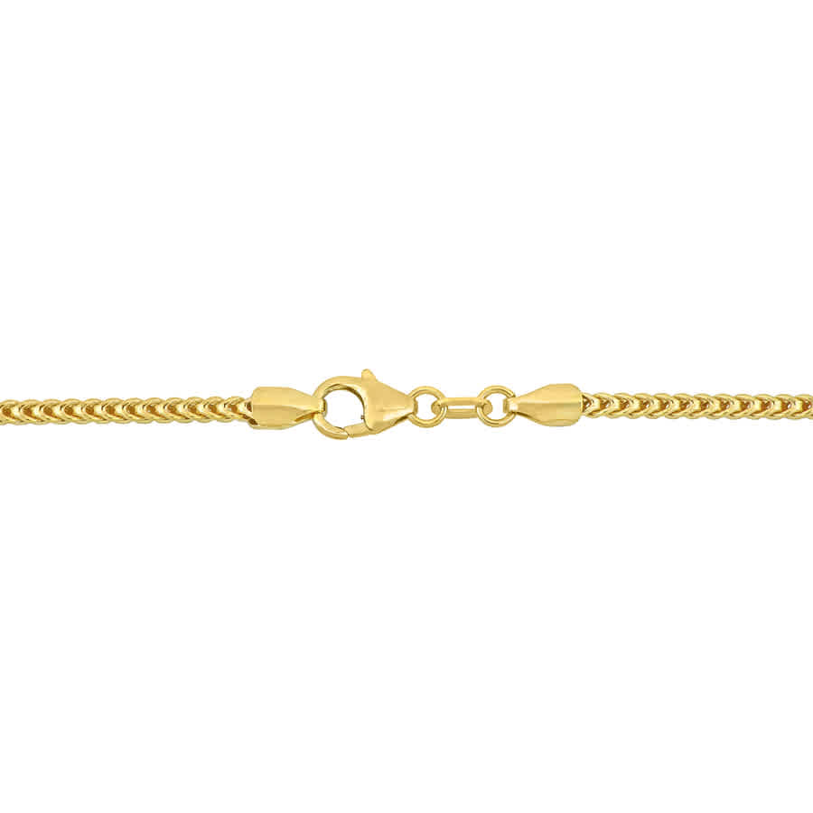 Amour 1.85mm Franco Link Chain Necklace In 10k Yellow Gold- 18 In In Two-tone
