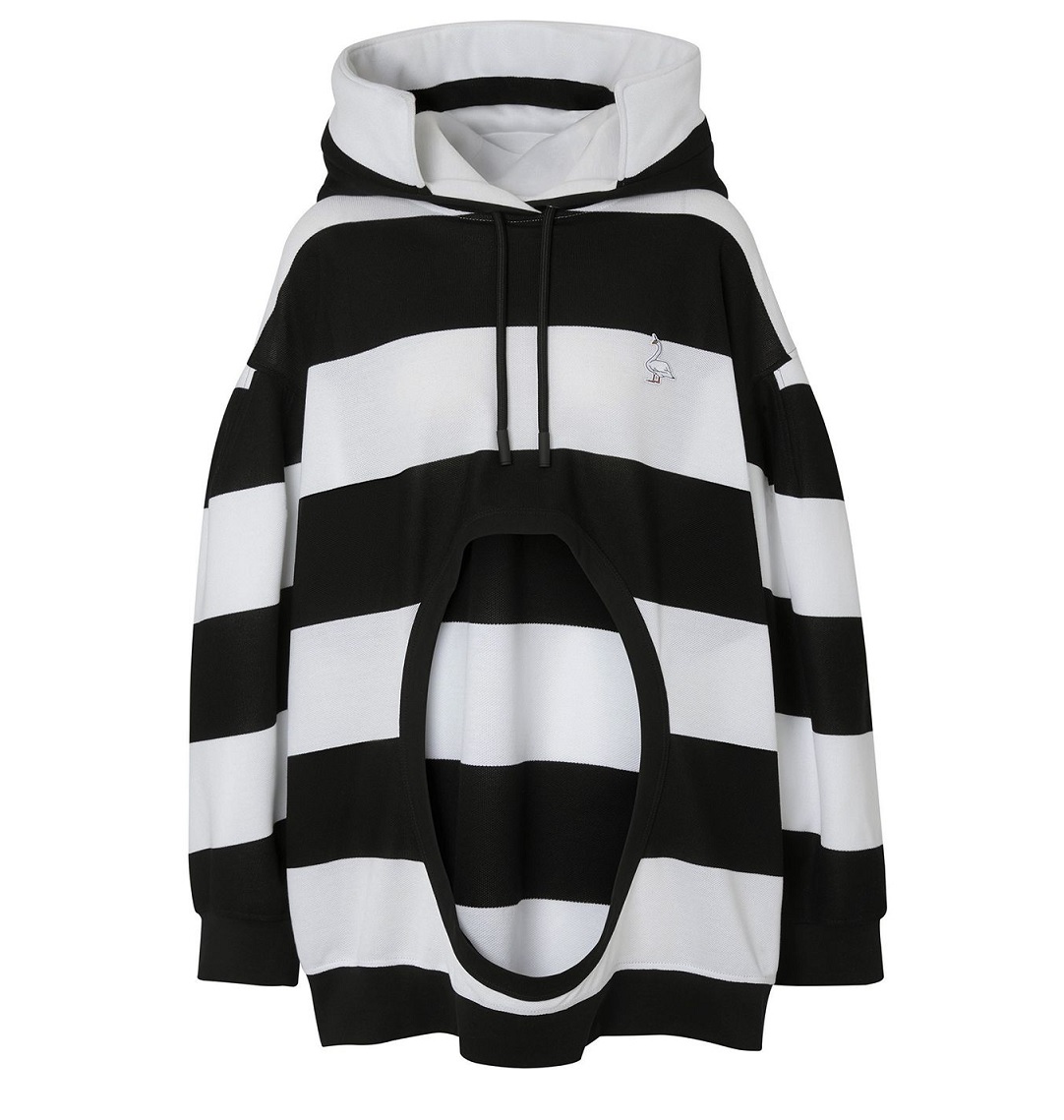 burberry striped hoodie