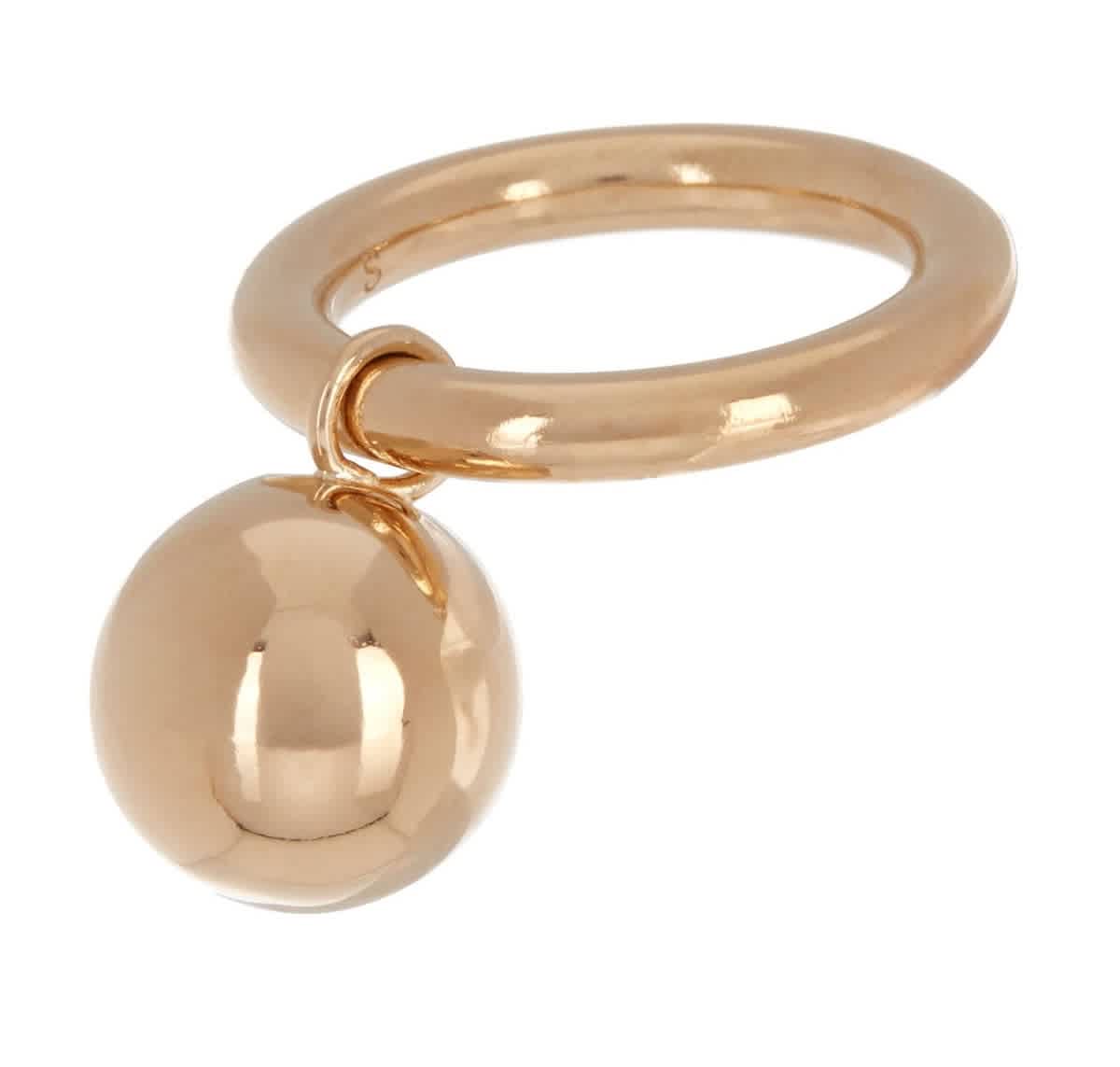BURBERRY LADIES ROUND CHARM GOLD-PLATED RING