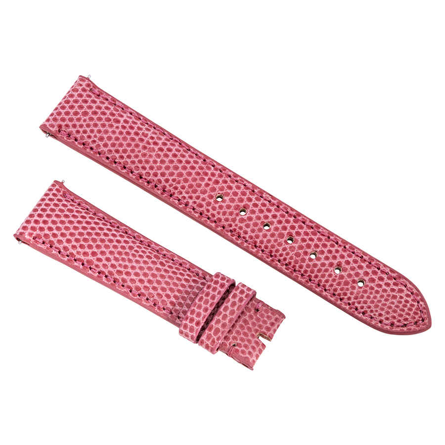 Hadley Roma 18 Mm Shiny Hot Pink Lizard Leather Strap