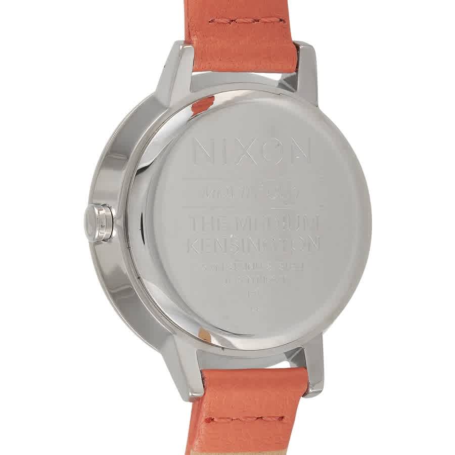 Shop Nixon Kensington Medium Quartz Grey Dial Ladies Watch A1261-2958-00 In Grey / Orange