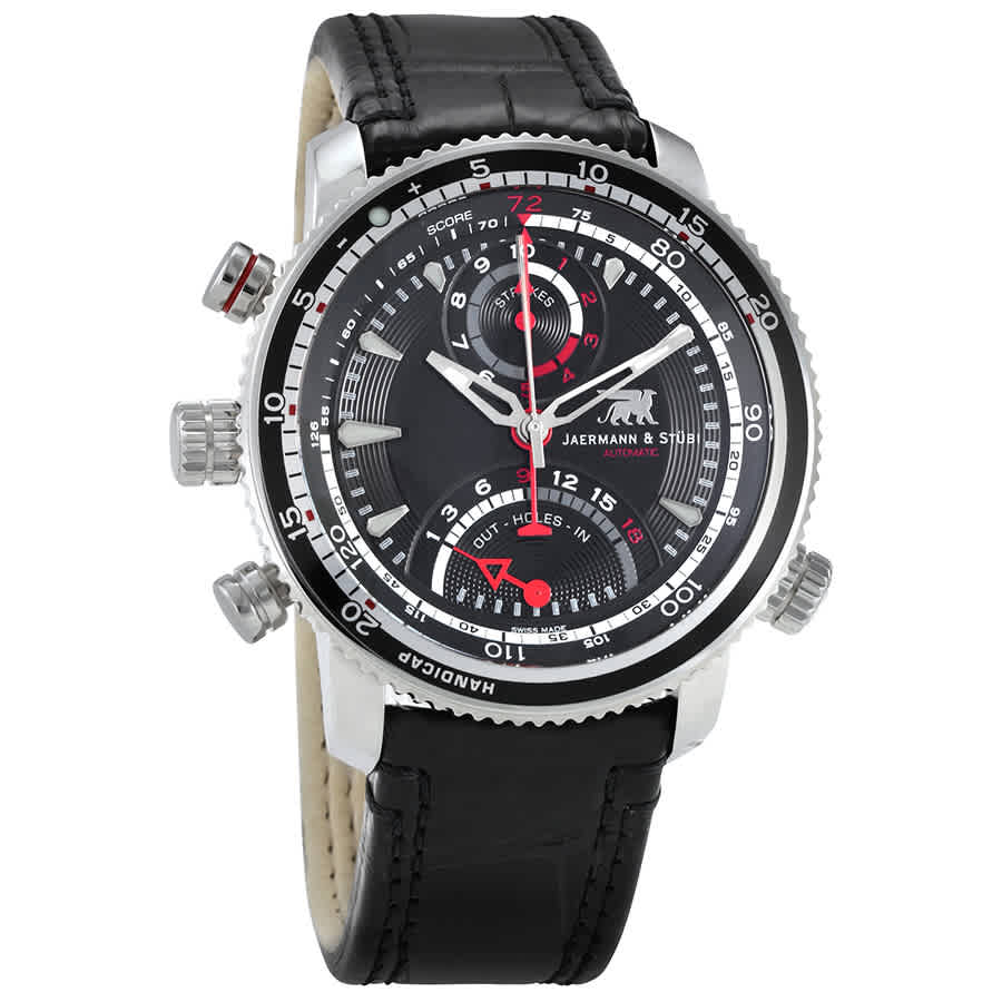 Jaermann And Stubi Time To Play Black Dial Automatic Watch Tp6 In Black,silver Tone