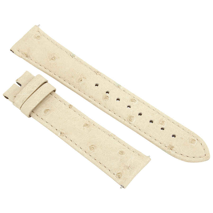 Osrich Leather Watch Strap, Beige