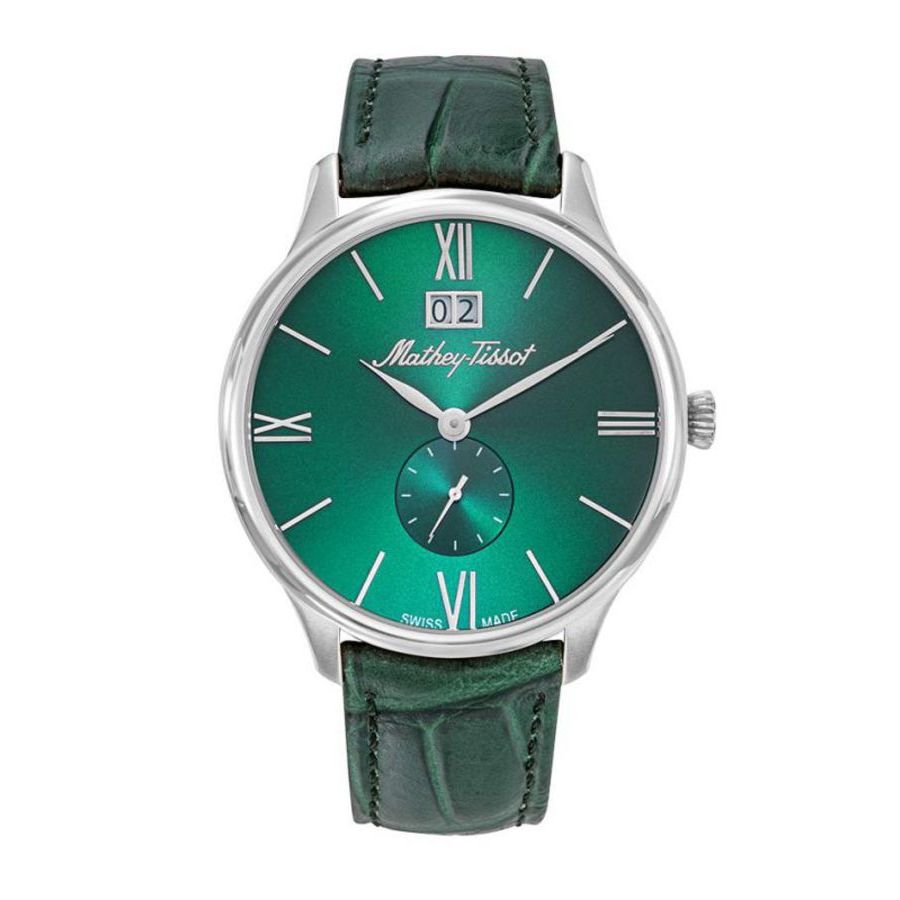 MATHEY-TISSOT MATHEY-TISSOT EDMOND QUARTZ GREEN DIAL MEN'S WATCH H1886QAV