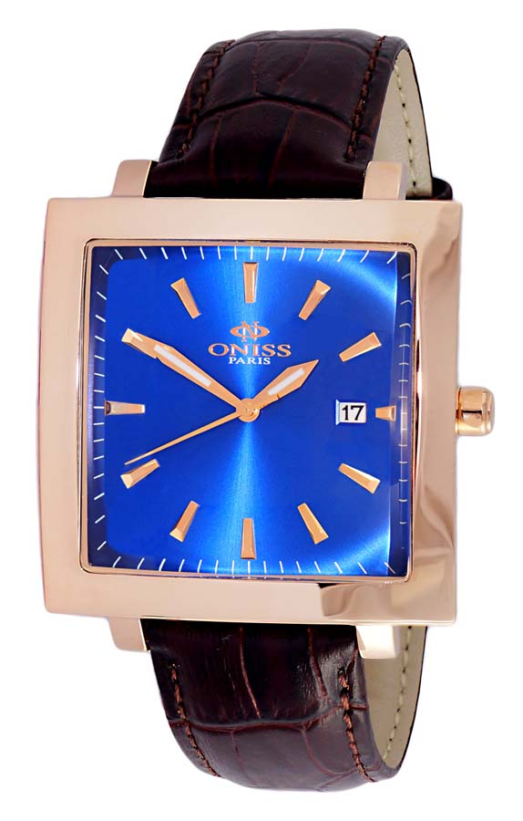 Oniss On4444 Blue Dial Mens Watch Onj4444-0rgbu In Blue / Brown / Gold Tone / Rose / Rose Gold Tone