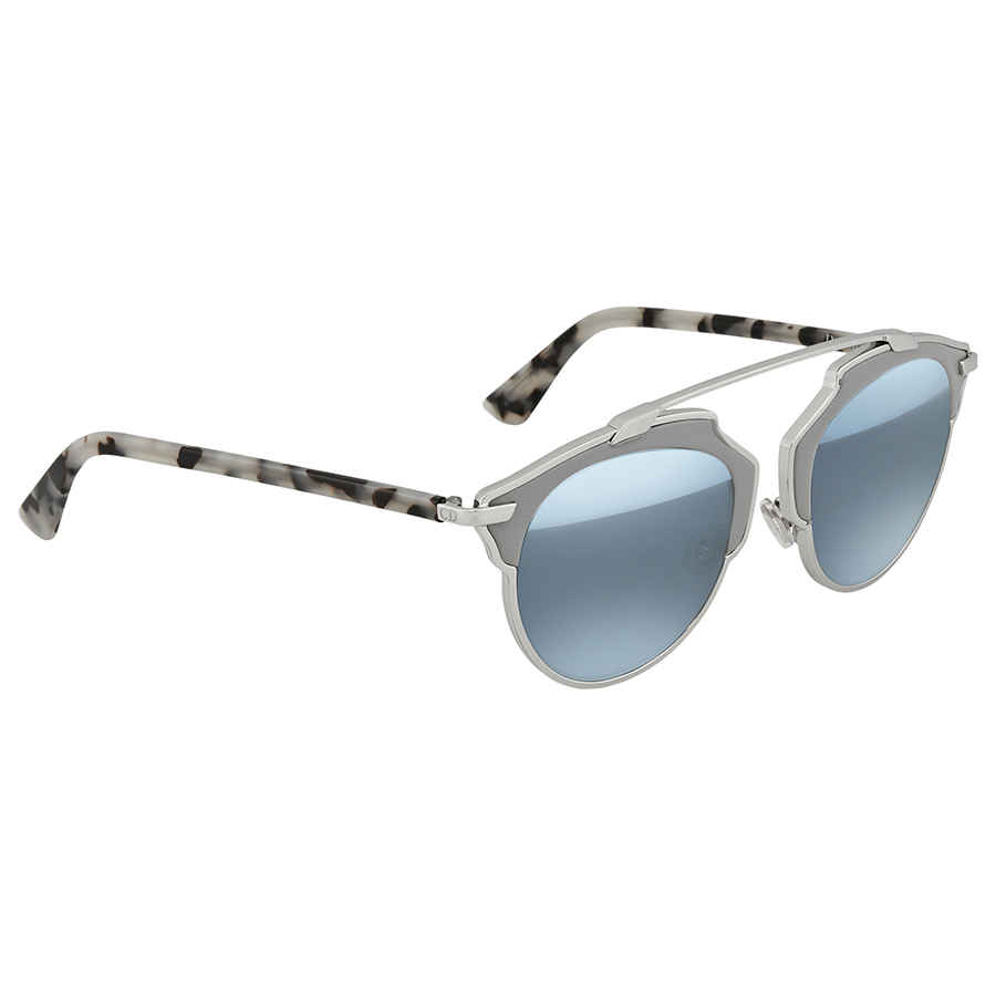 Dior Blue Round Sunglasses Cd Soreal P7q In Blue,grey