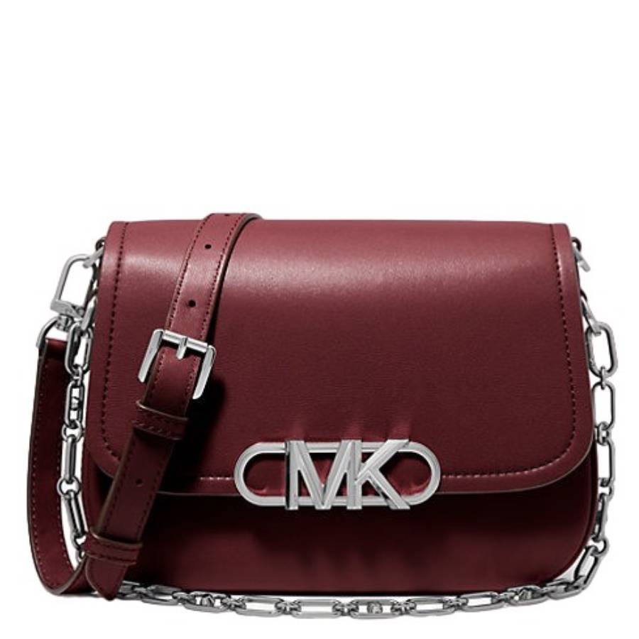 Michael Kors Merlot Leather Medium Parker Messenger Bag In Merlot